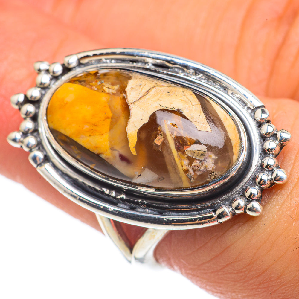 Brecciated Mookaite Rings handcrafted by Anasilvercos - RING68266