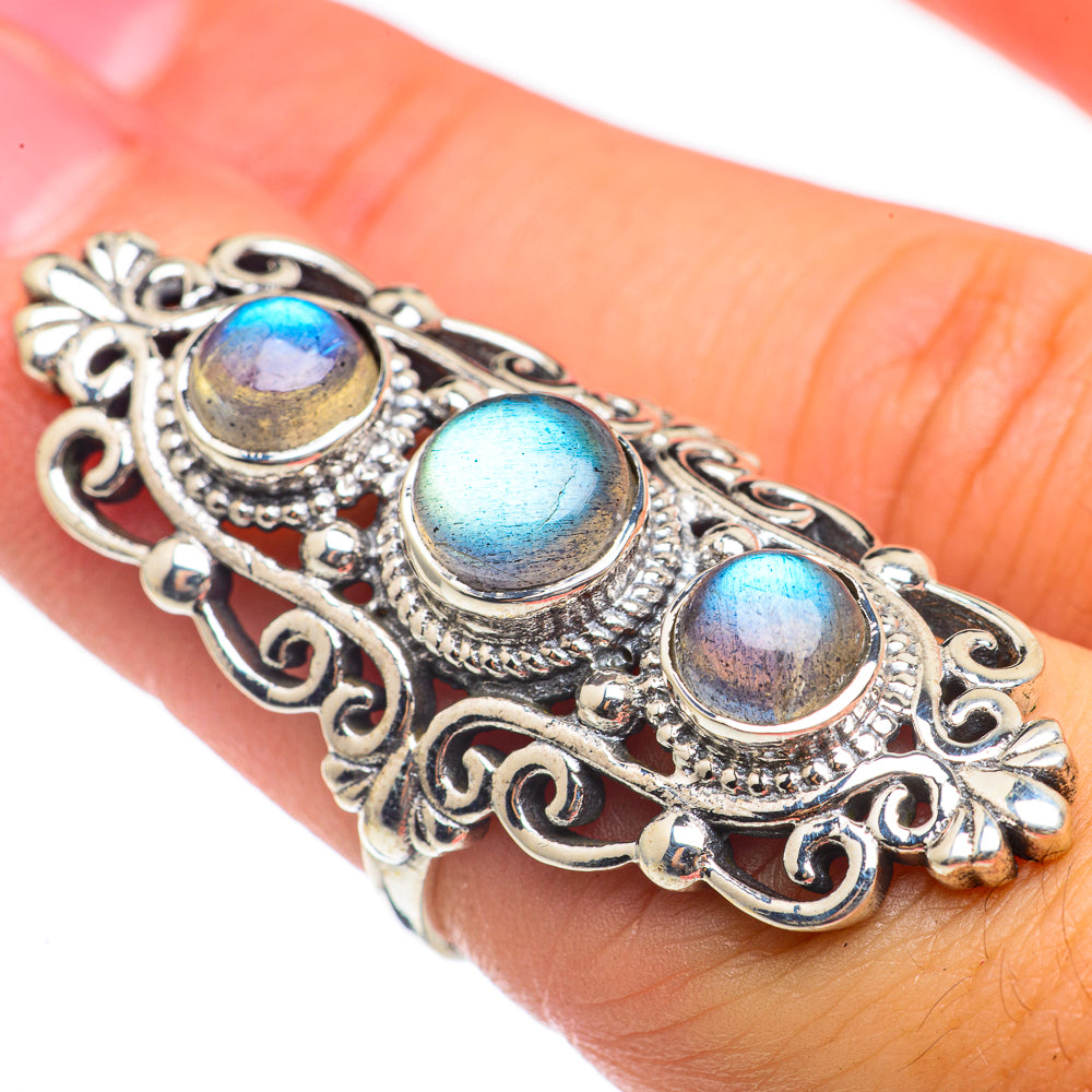Labradorite Rings handcrafted by Anasilvercos - RING68287