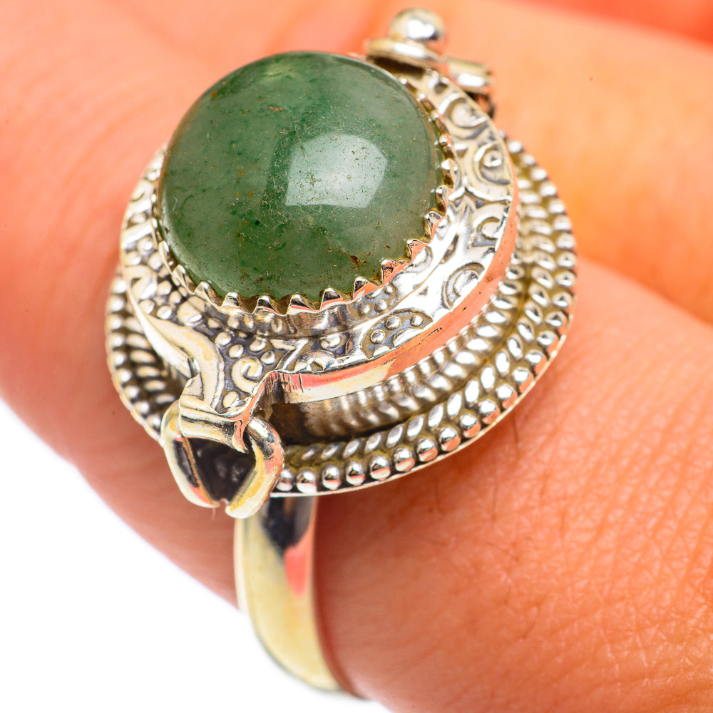 Green Aventurine Rings handcrafted by Anasilvercos - RING68291