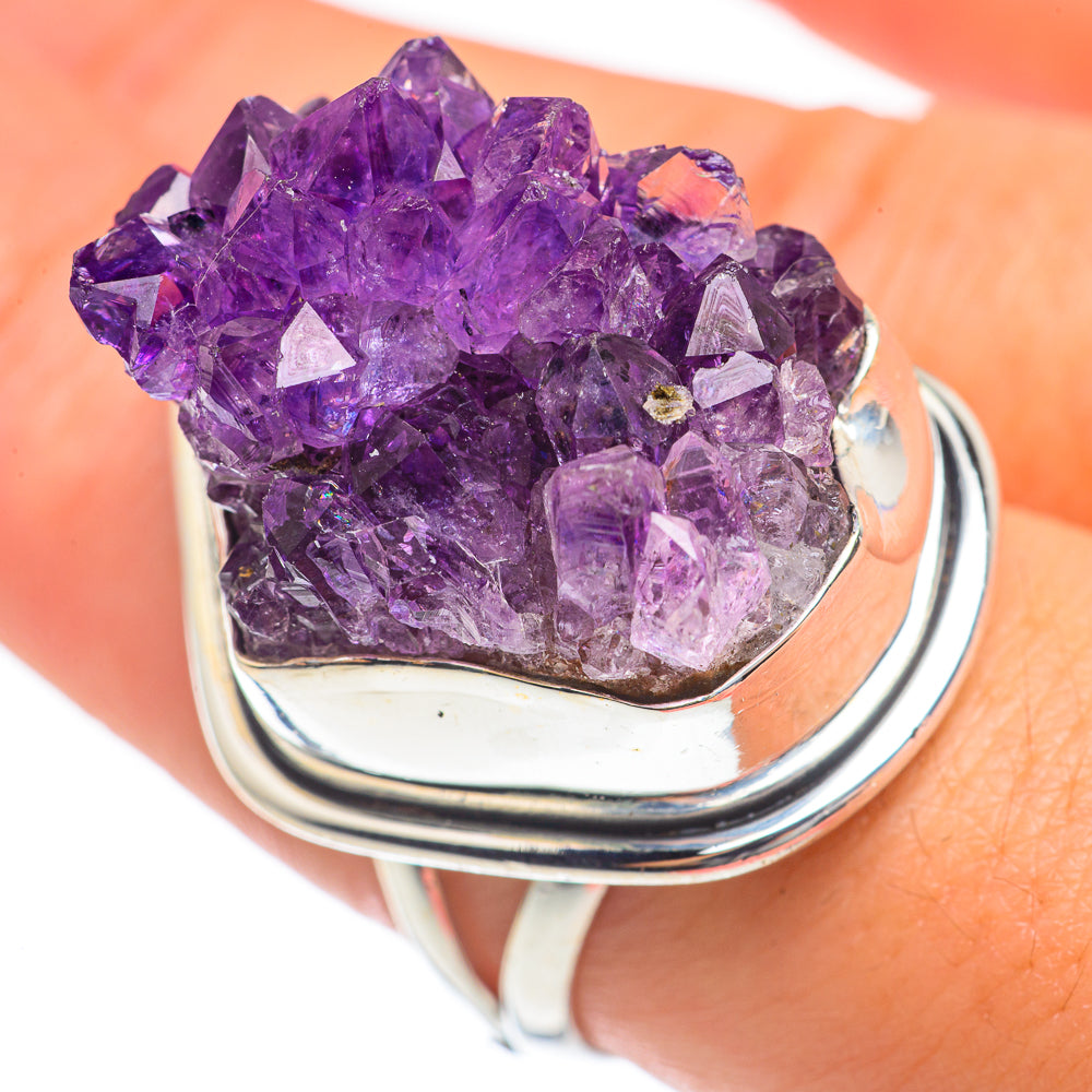 Amethyst Crystal Rings handcrafted by Anasilvercos - RING68300