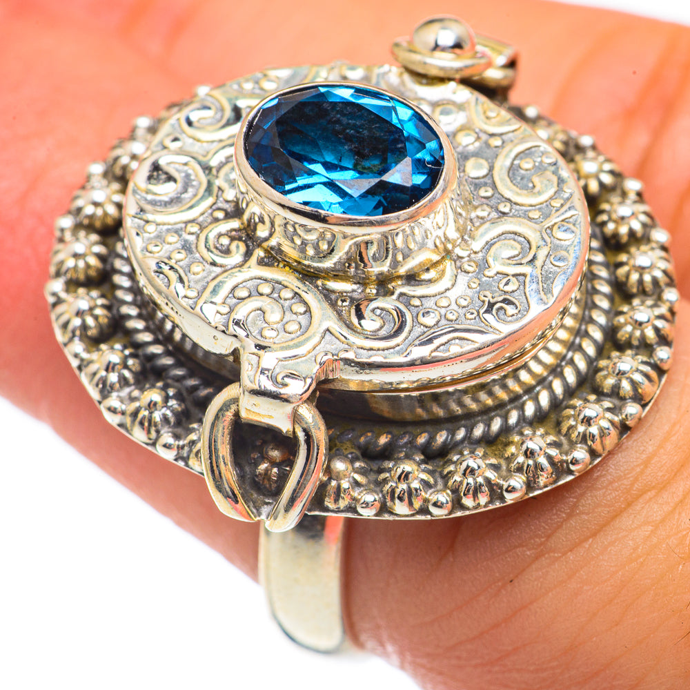 London Blue Topaz Rings handcrafted by Anasilvercos - RING68319