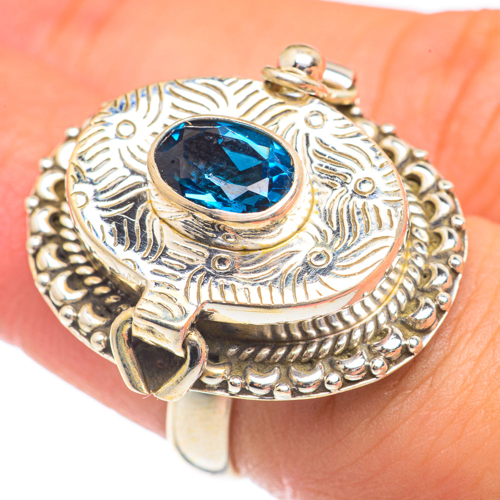 London Blue Topaz Rings handcrafted by Anasilvercos - RING68352