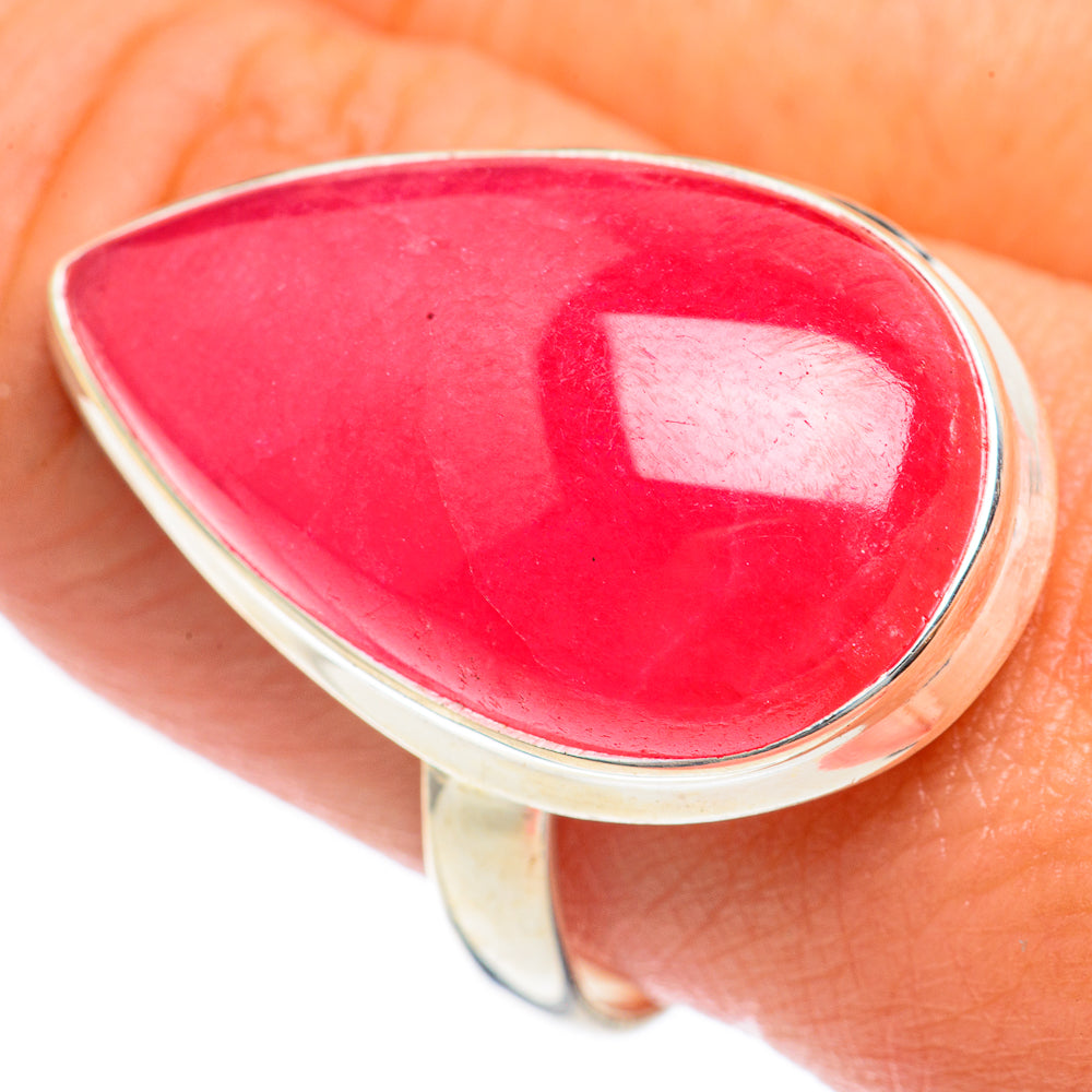 Pink Agate Rings handcrafted by Anasilvercos - RING68357