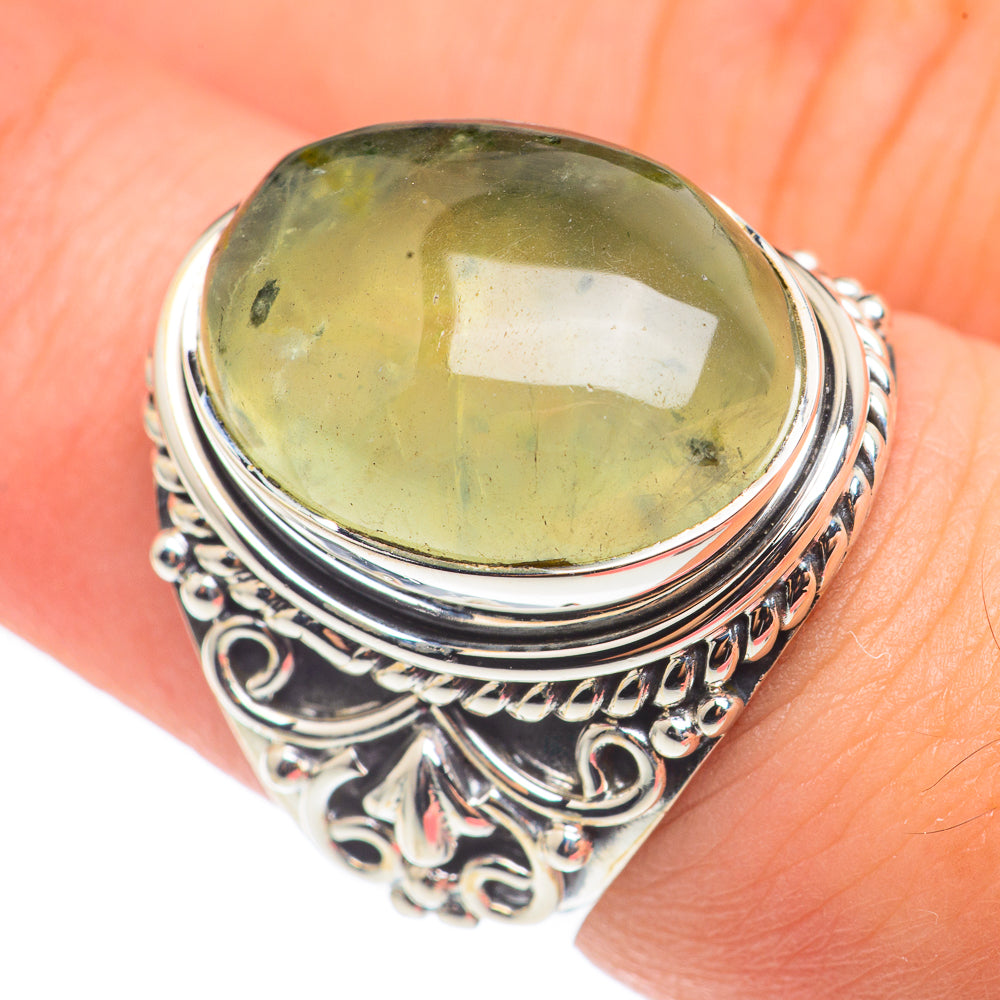 Prehnite Rings handcrafted by Anasilvercos - RING68383