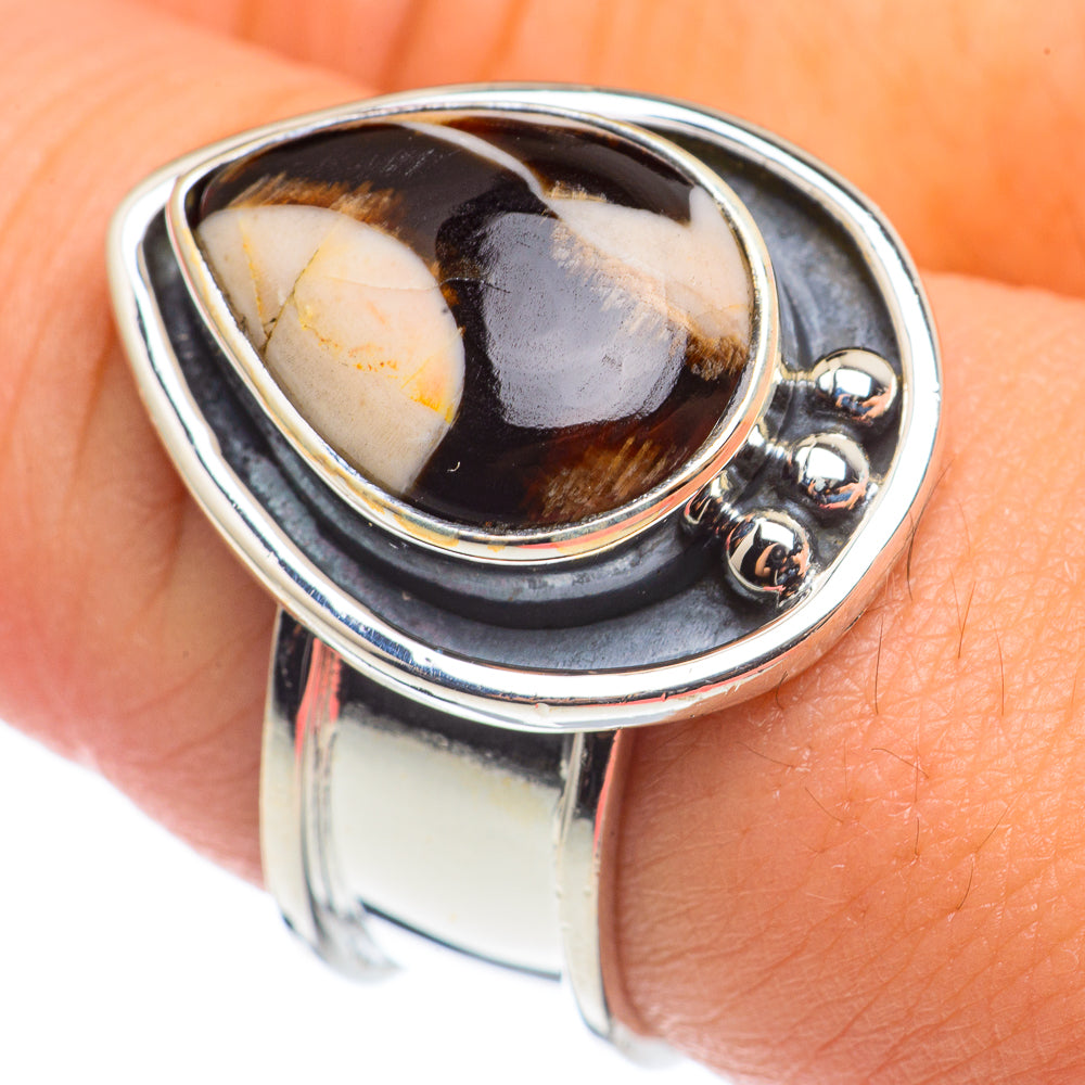Peanut Wood Jasper Rings handcrafted by Anasilvercos - RING68385