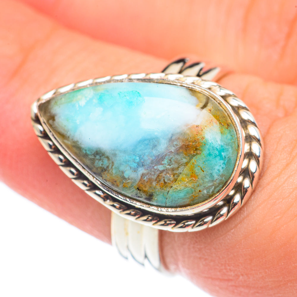 Larimar Rings handcrafted by Anasilvercos - RING68411