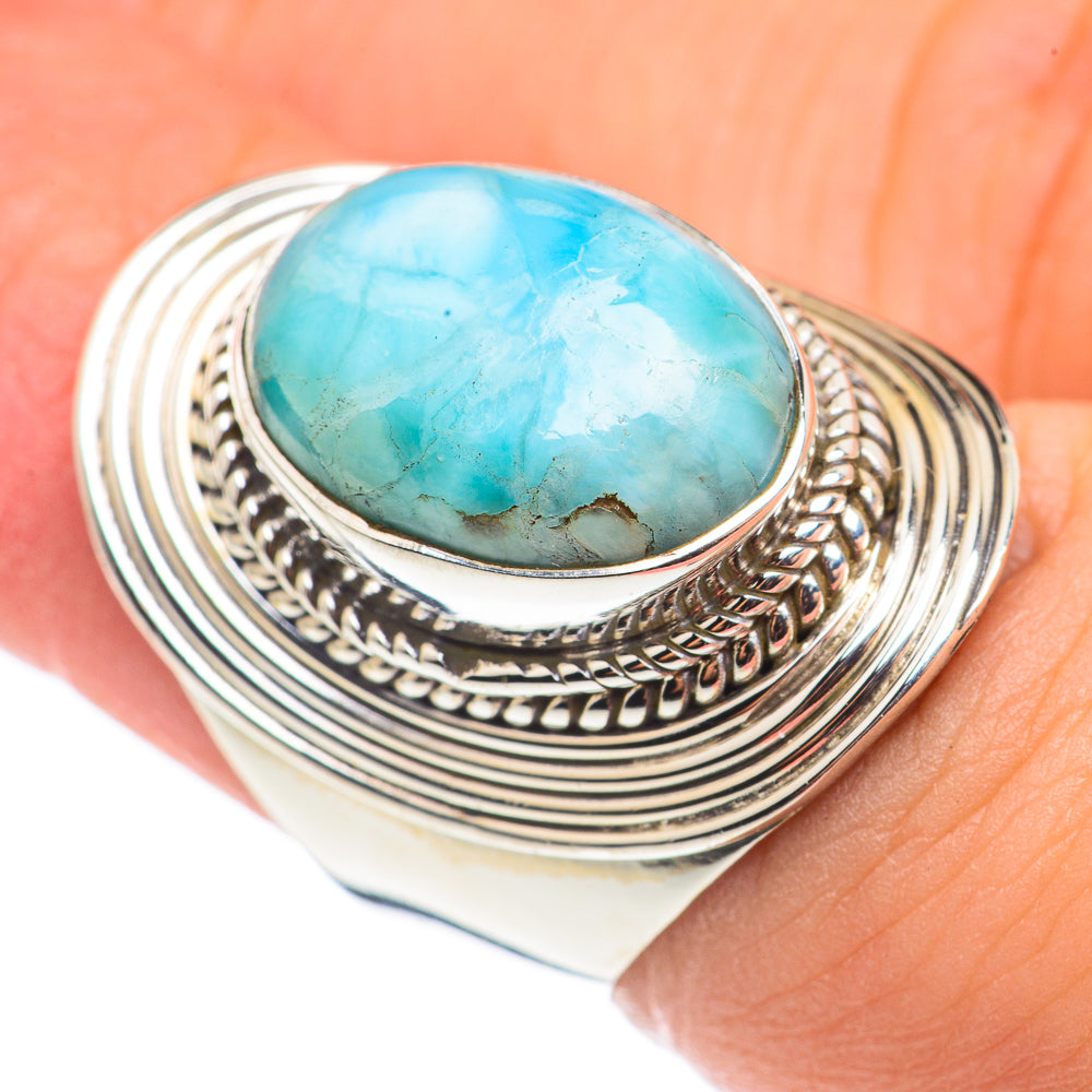 Larimar Rings handcrafted by Anasilvercos - RING68413