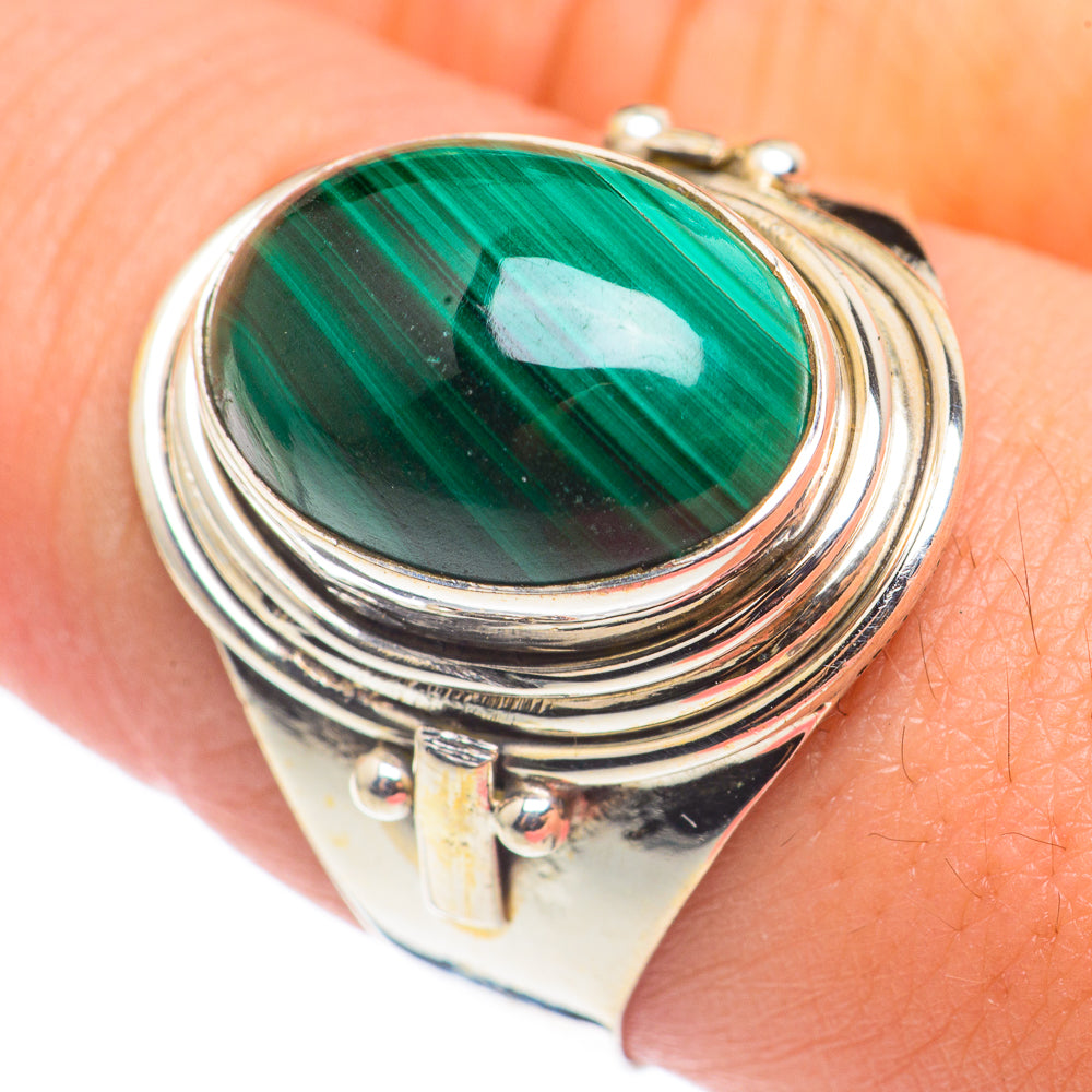 Malachite Rings handcrafted by Anasilvercos - RING68417