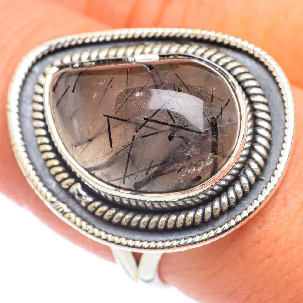 Tourmalinated Quartz Rings handcrafted by Anasilvercos - RING68431