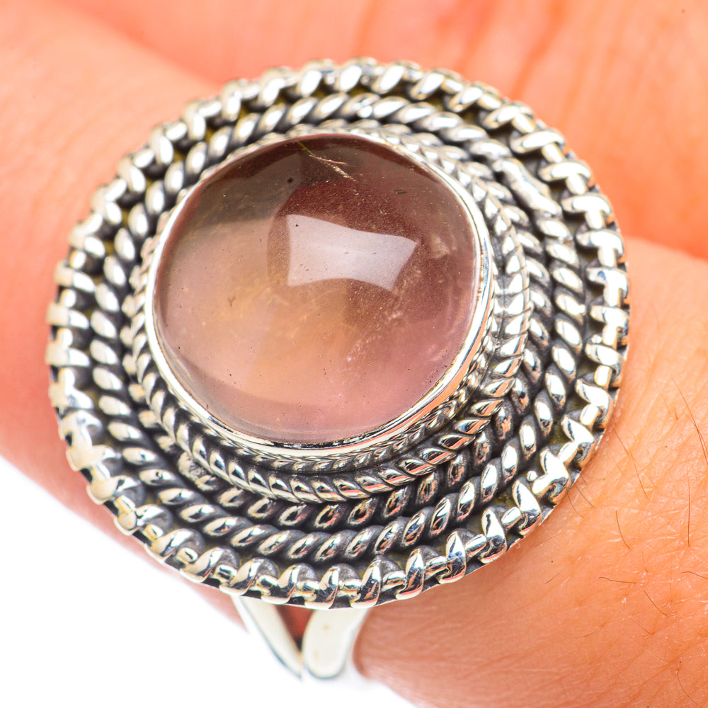 Rose Quartz Rings handcrafted by Anasilvercos - RING68439