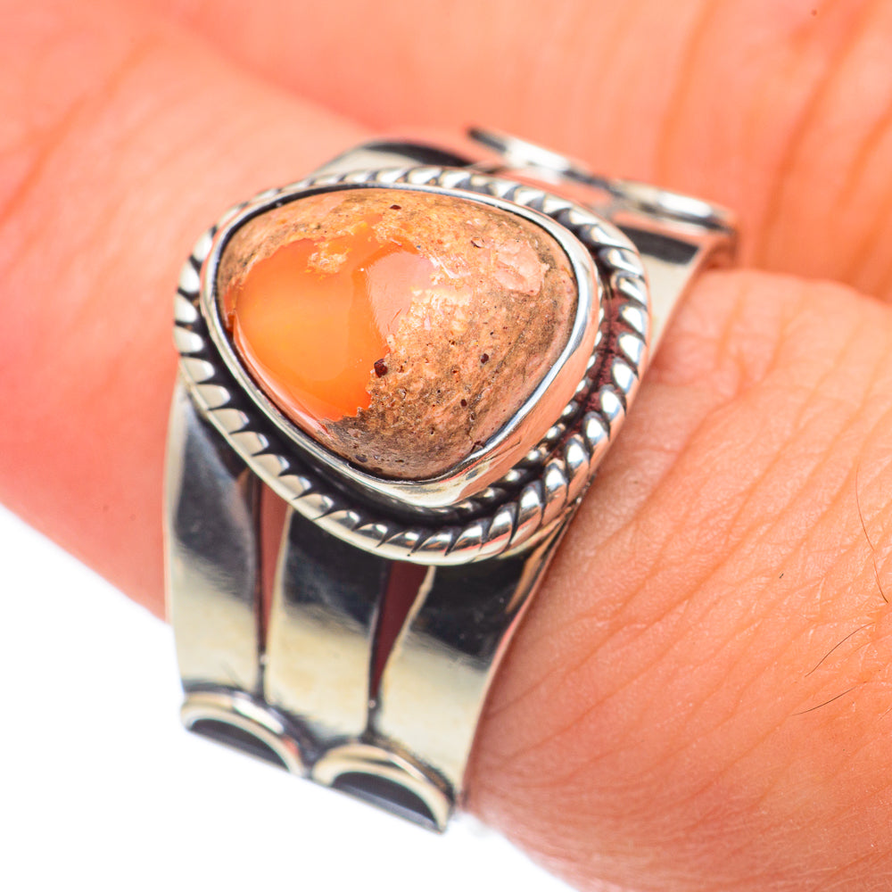 Mexican Fire Opal Rings handcrafted by Anasilvercos - RING68441