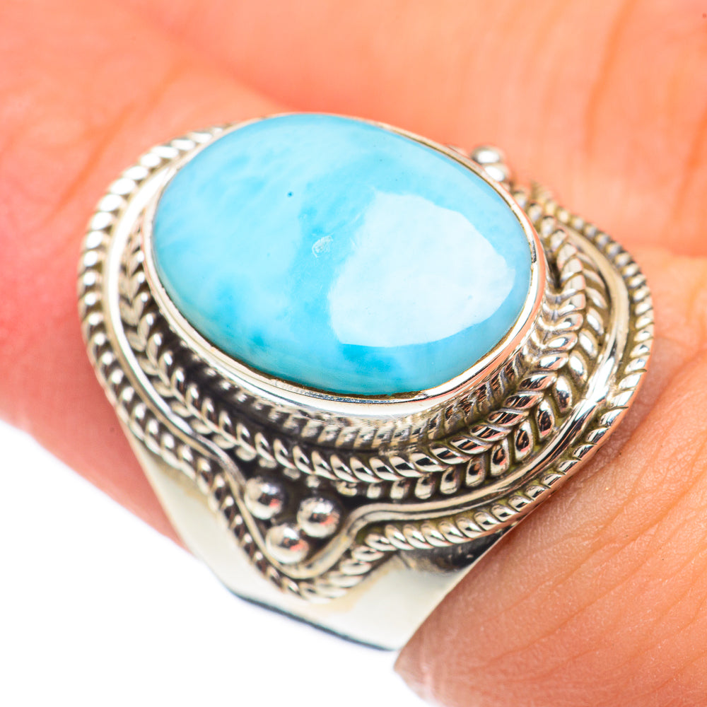Larimar Rings handcrafted by Anasilvercos - RING68444