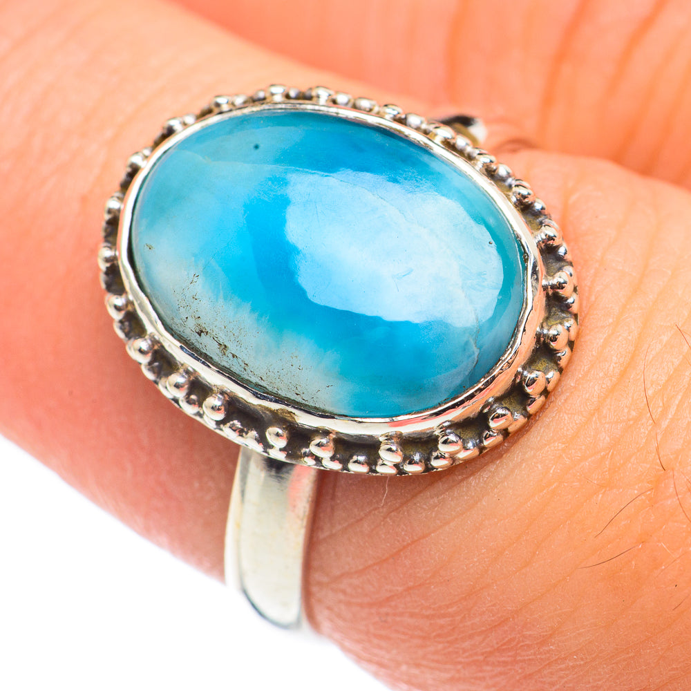 Larimar Rings handcrafted by Anasilvercos - RING68445