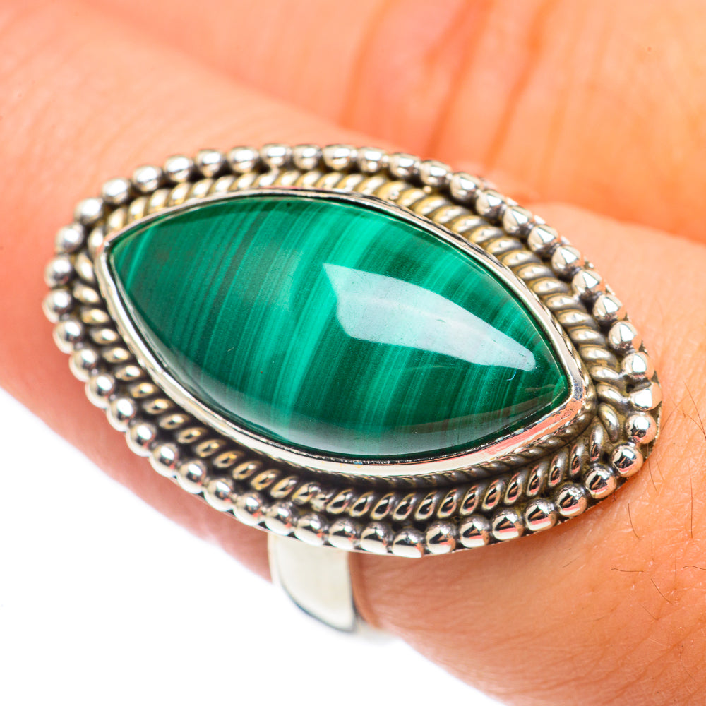 Malachite Rings handcrafted by Anasilvercos - RING68448