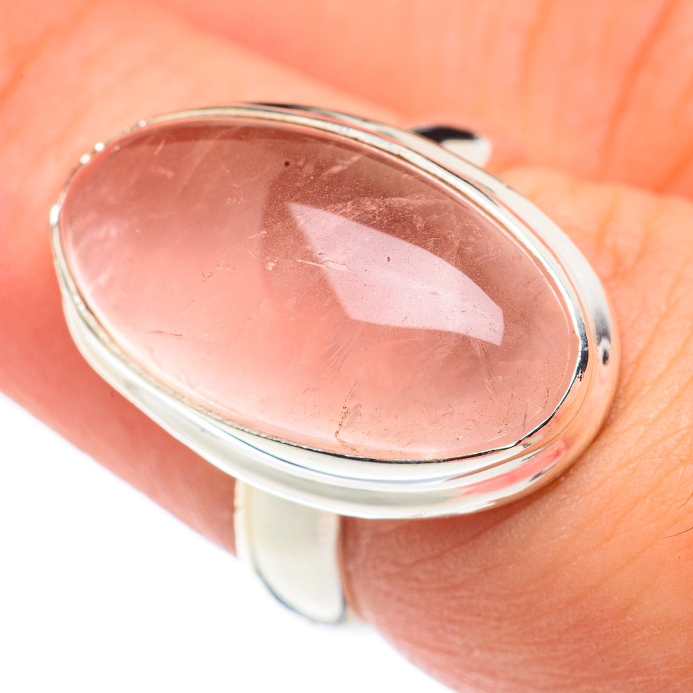 Rose Quartz Rings handcrafted by Anasilvercos - RING68459