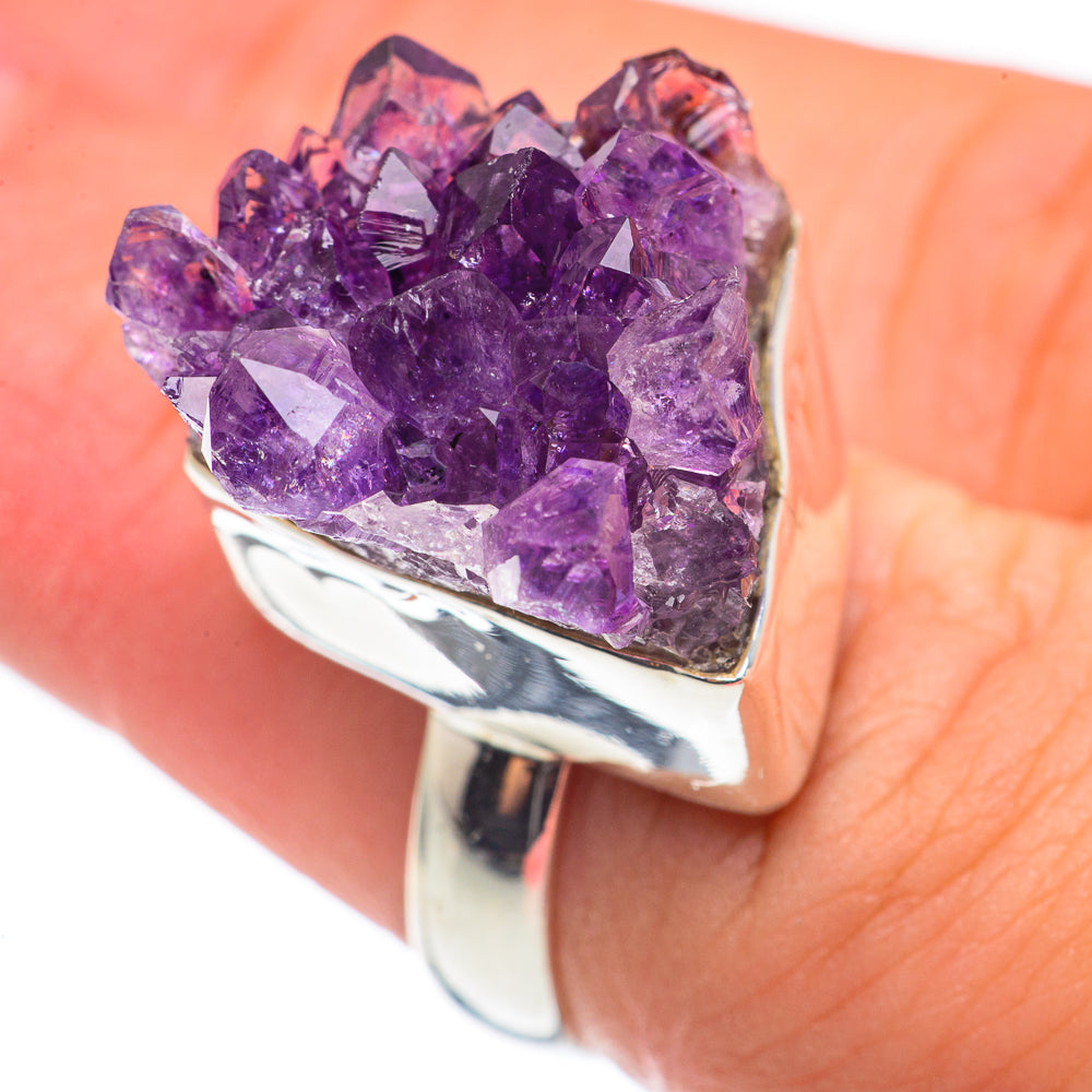 Amethyst Crystal Rings handcrafted by Anasilvercos - RING68462