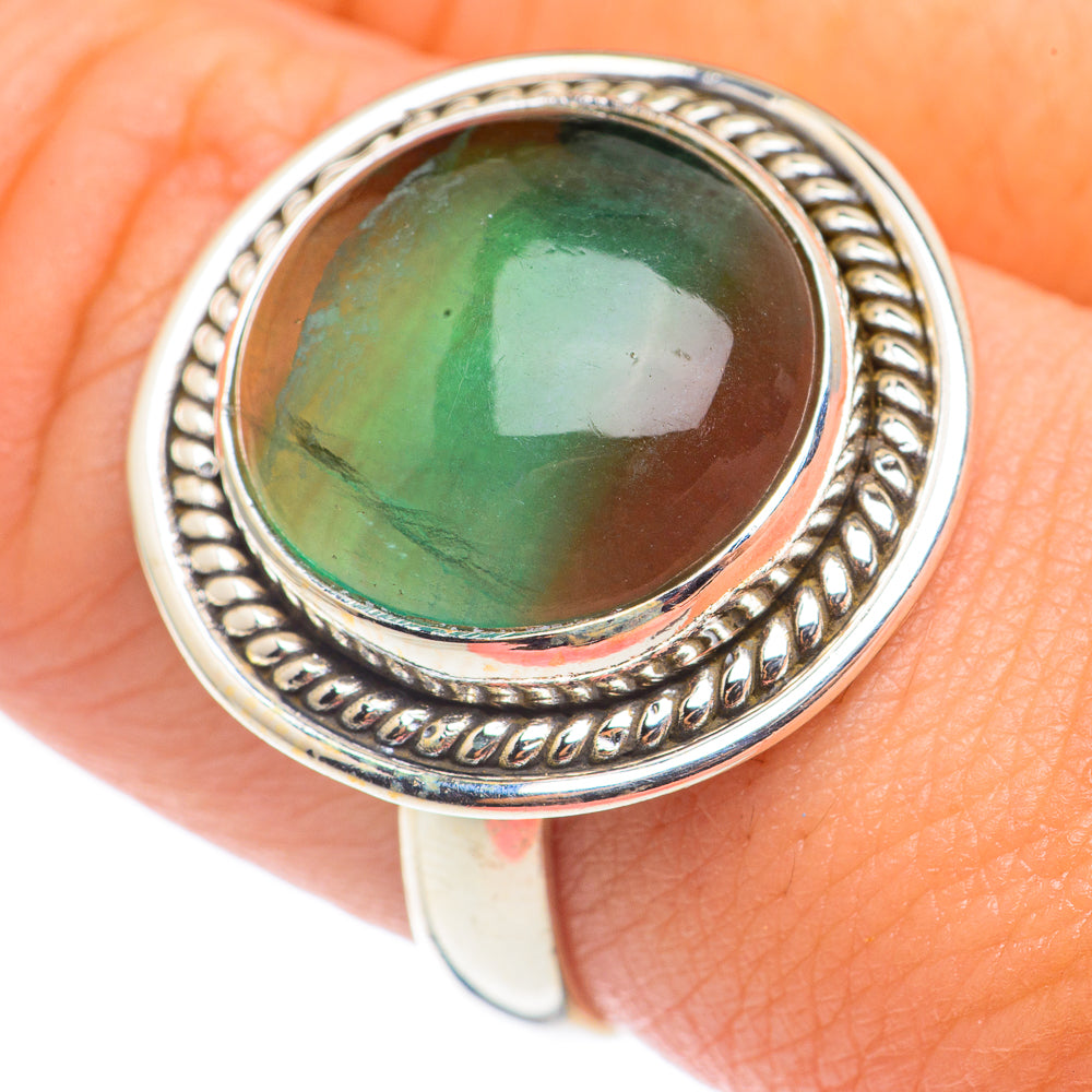 Green Fluorite Rings handcrafted by Anasilvercos - RING68503
