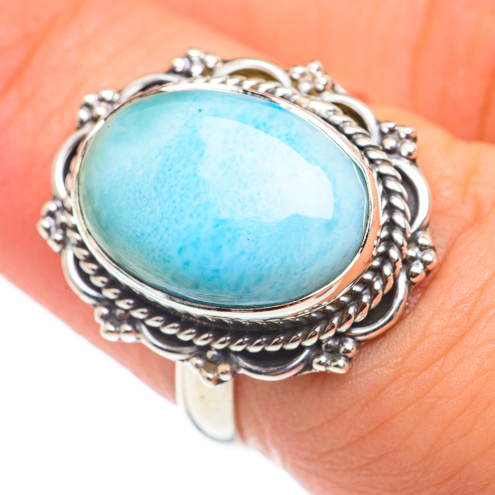 Larimar Rings handcrafted by Anasilvercos - RING68507