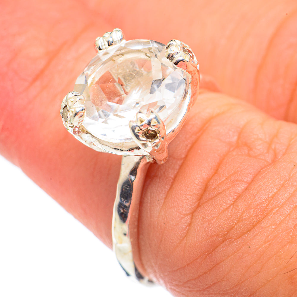 White Quartz Rings handcrafted by Anasilvercos - RING68555