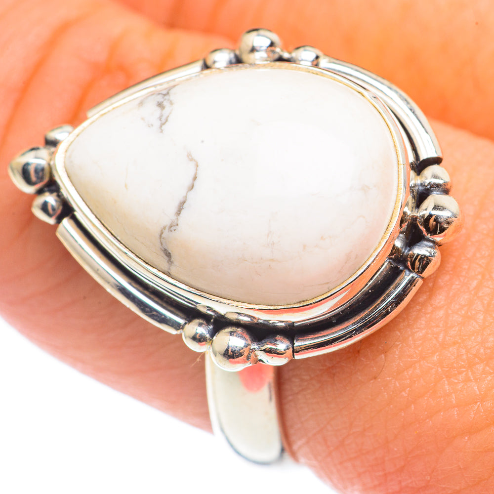 Howlite Rings handcrafted by Anasilvercos - RING68556
