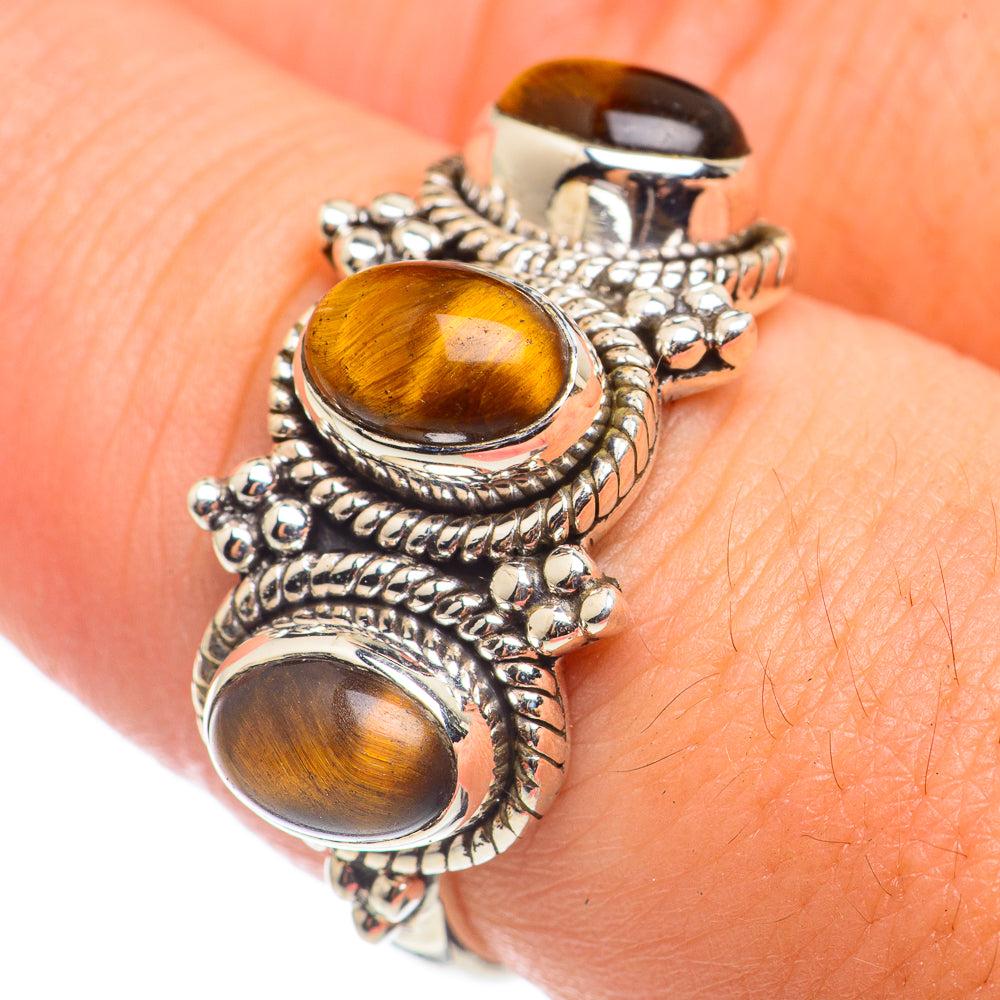 Tiger Eye Rings handcrafted by Anasilvercos - RING68570