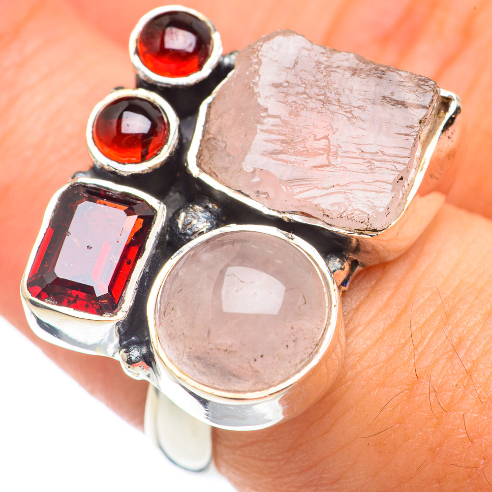 Rose Quartz Rings handcrafted by Anasilvercos - RING68578