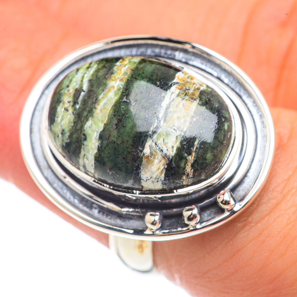 Lizard Jasper Rings handcrafted by Anasilvercos - RING68595