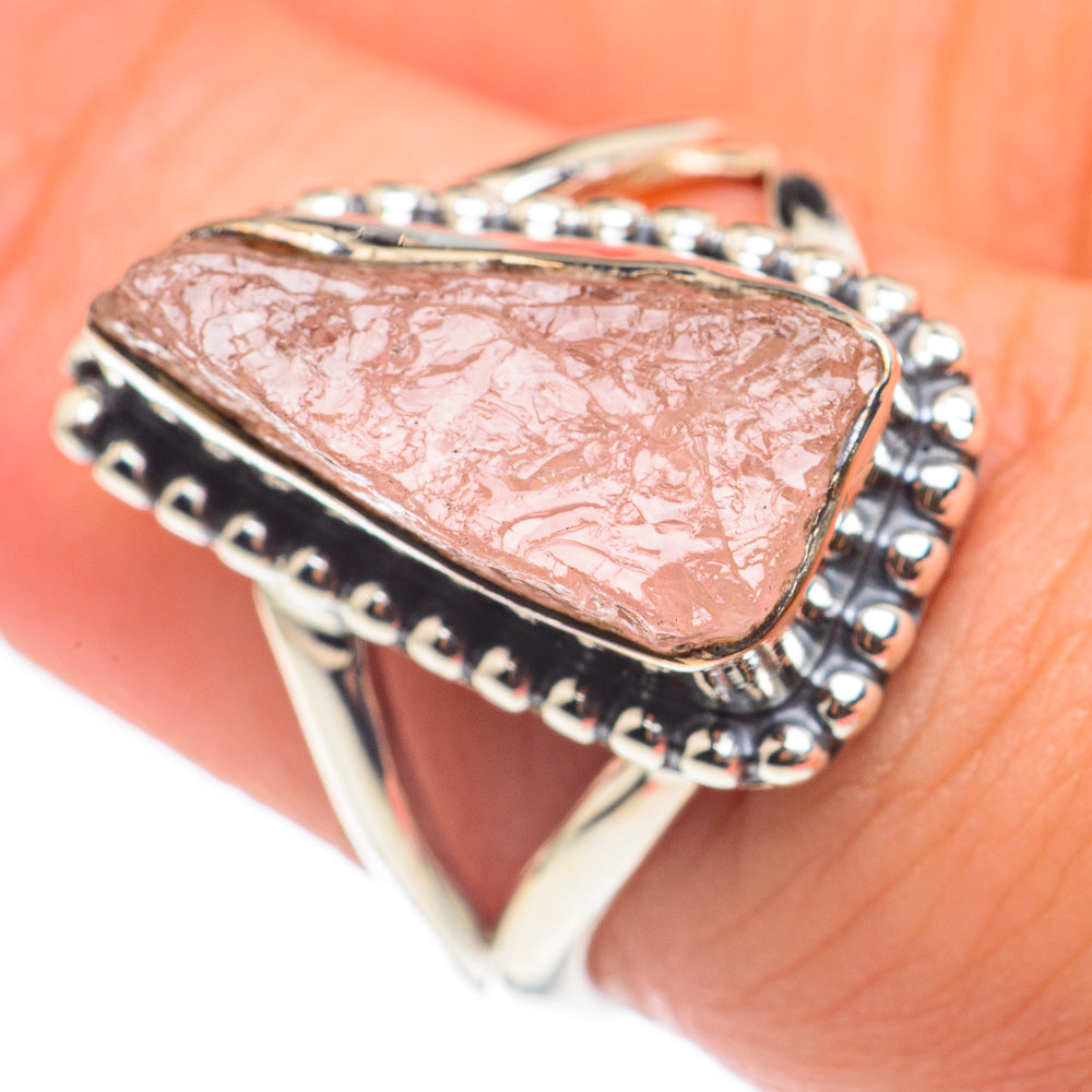 Rose Quartz Rings handcrafted by Anasilvercos - RING68606