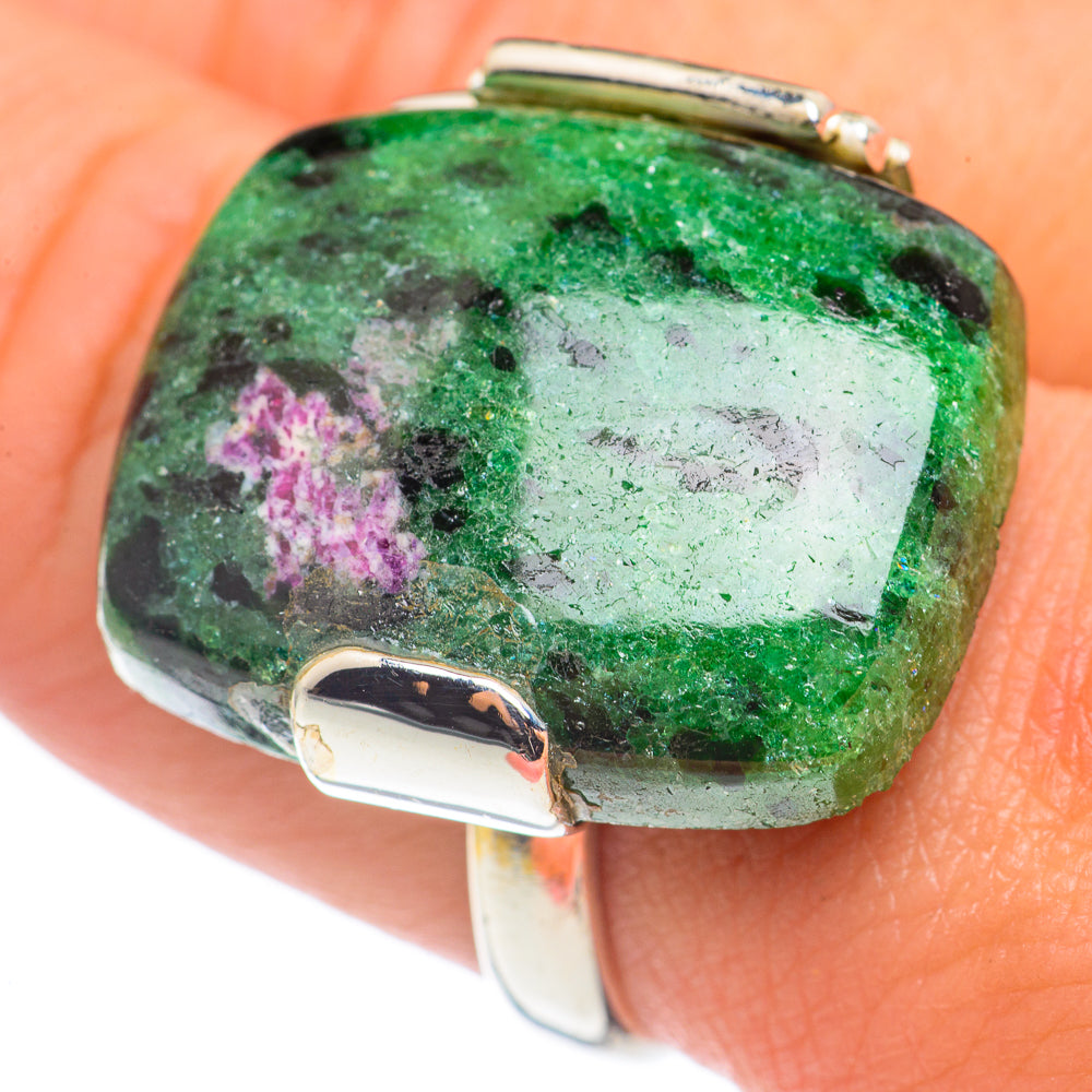 Ruby Zoisite Rings handcrafted by Anasilvercos - RING68628