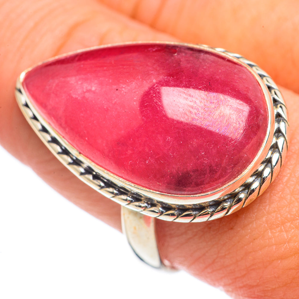 Pink Agate Rings handcrafted by Anasilvercos - RING68634