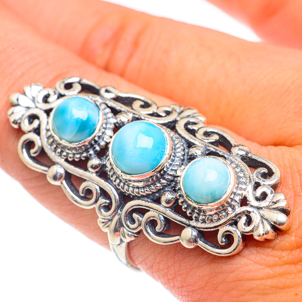 Larimar Rings handcrafted by Anasilvercos - RING68660