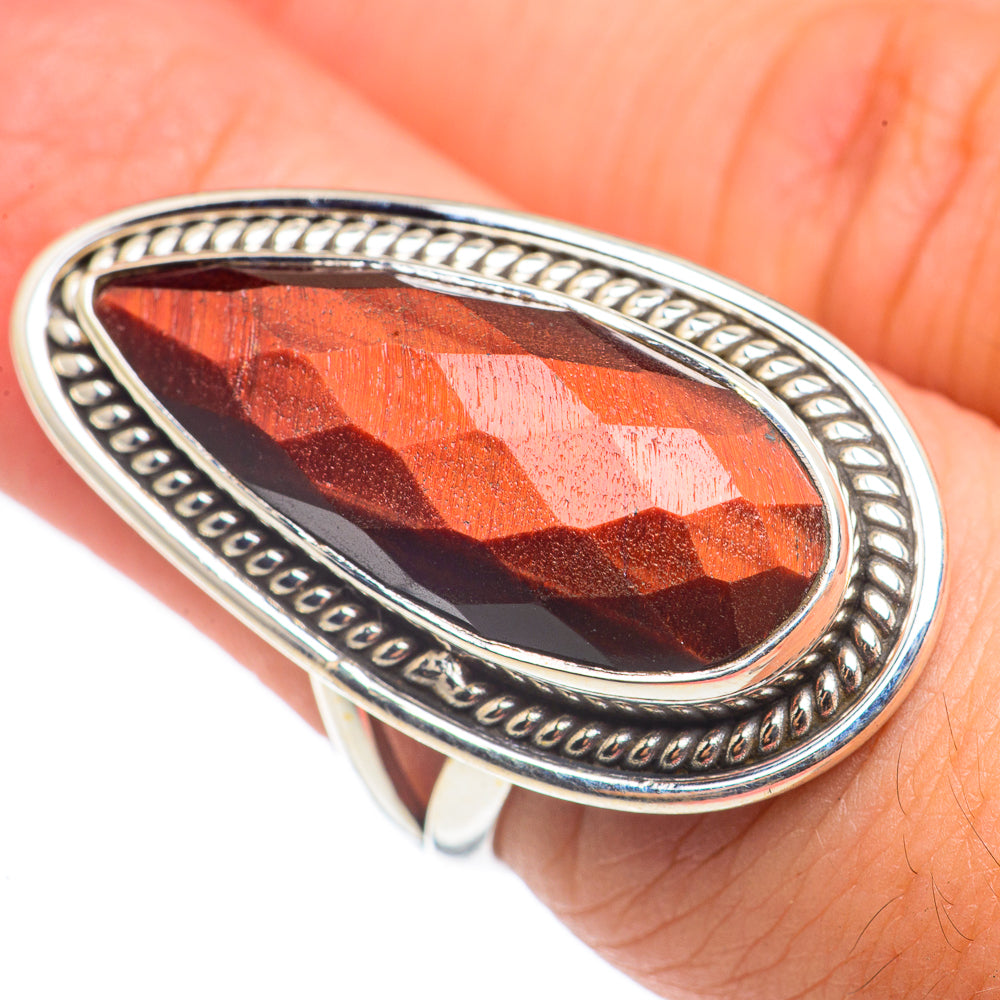 Red Tiger Eye Rings handcrafted by Anasilvercos - RING68663