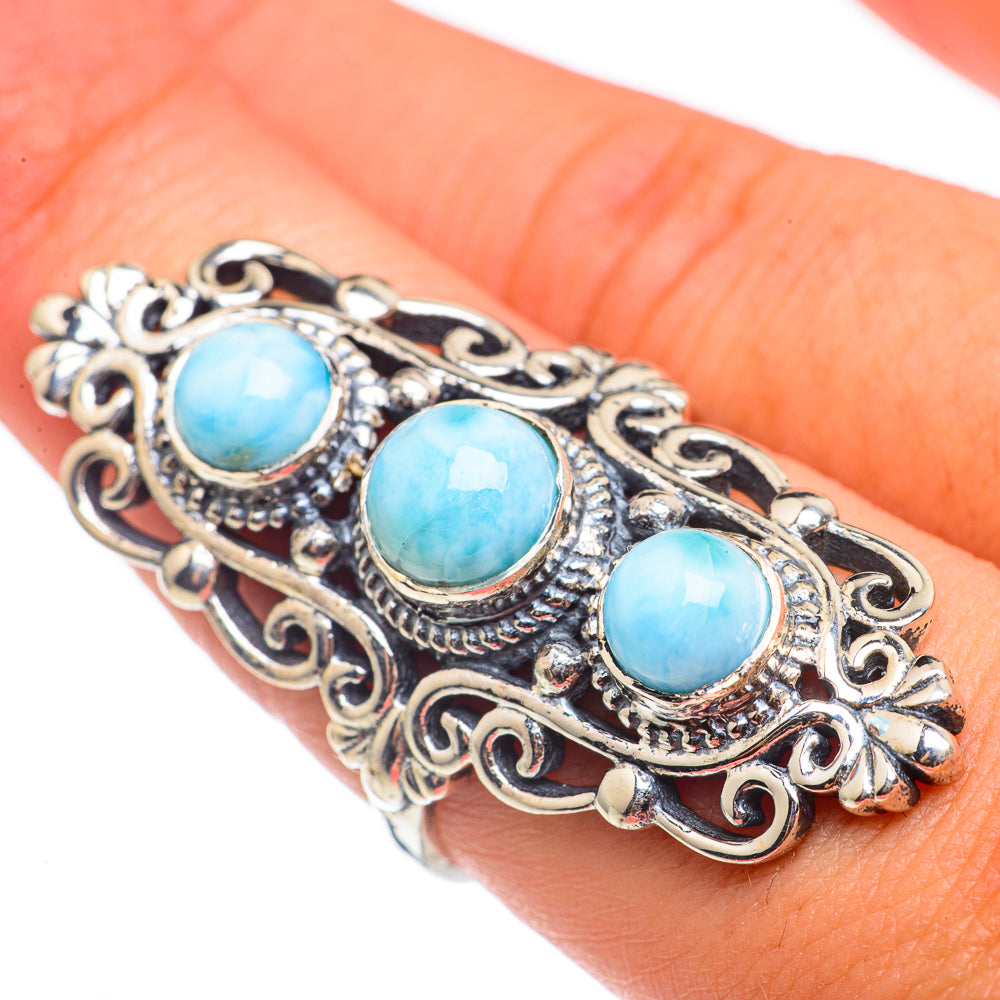 Larimar Rings handcrafted by Anasilvercos - RING68672