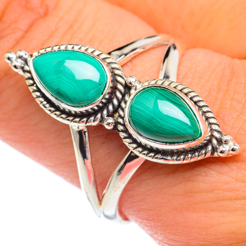 Malachite Rings handcrafted by Anasilvercos - RING68679