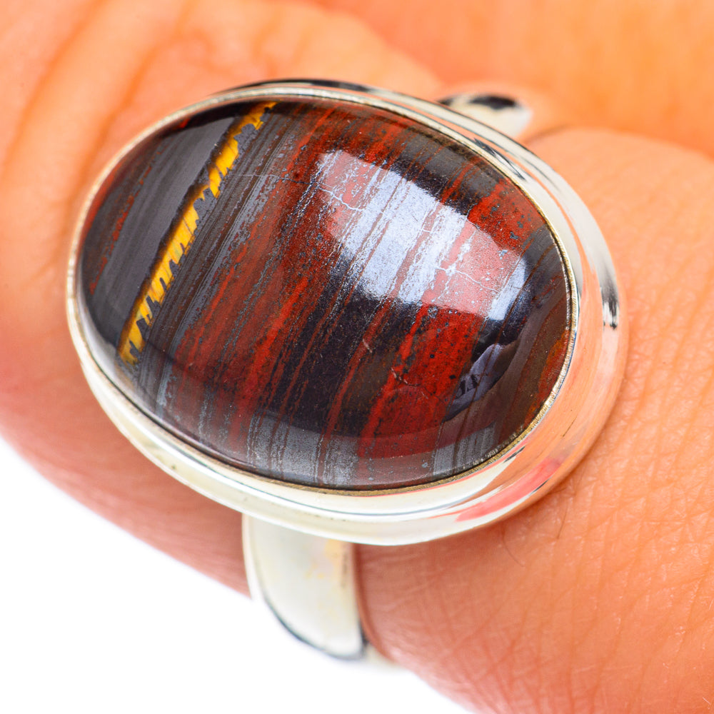 Red Tiger Iron Rings handcrafted by Anasilvercos - RING68682