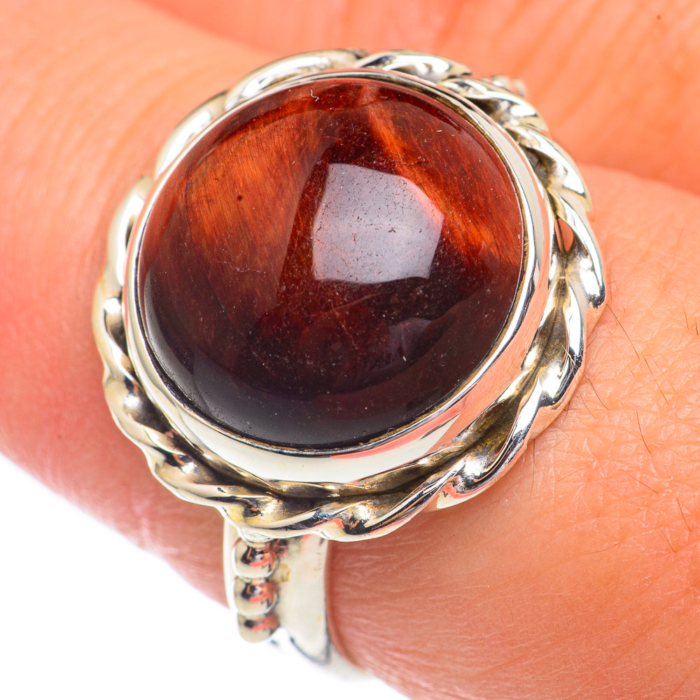 Red Tiger Eye Rings handcrafted by Anasilvercos - RING68683