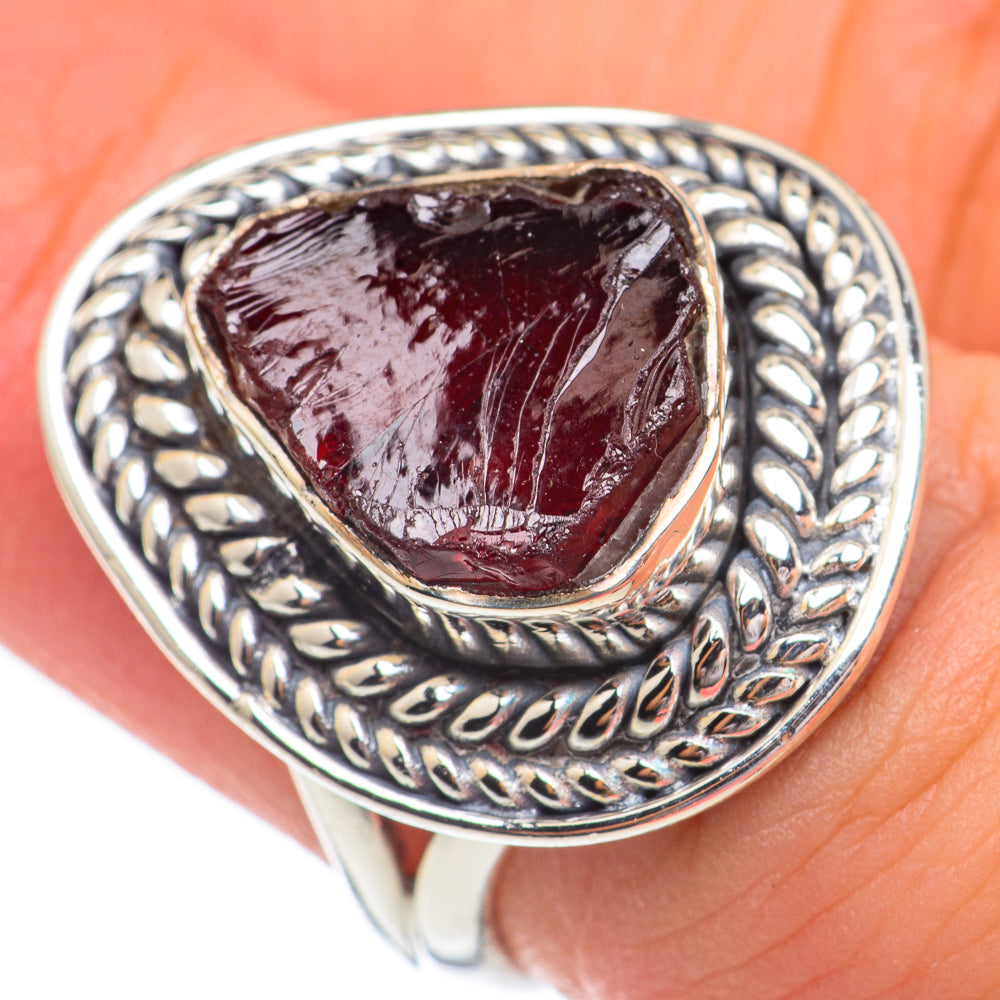 Garnet Rings handcrafted by Anasilvercos - RING68694