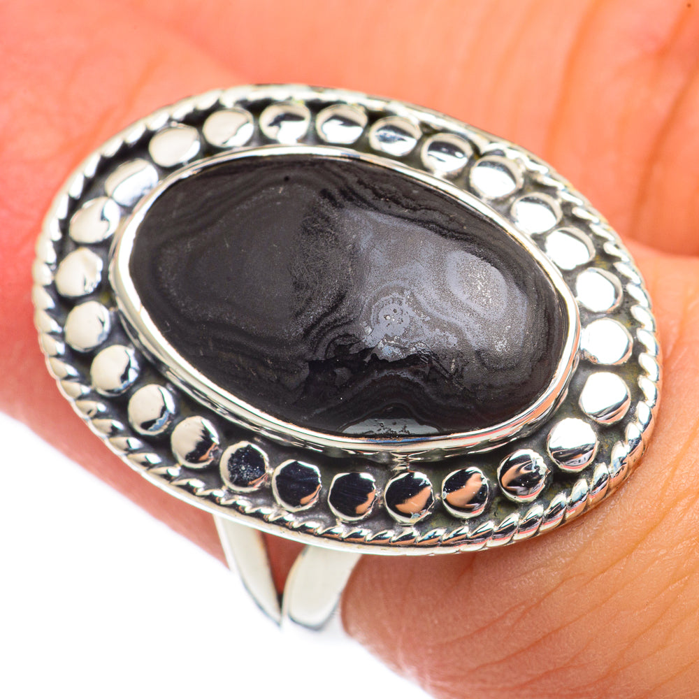 Psilomelane Dendrite Rings handcrafted by Anasilvercos - RING68700