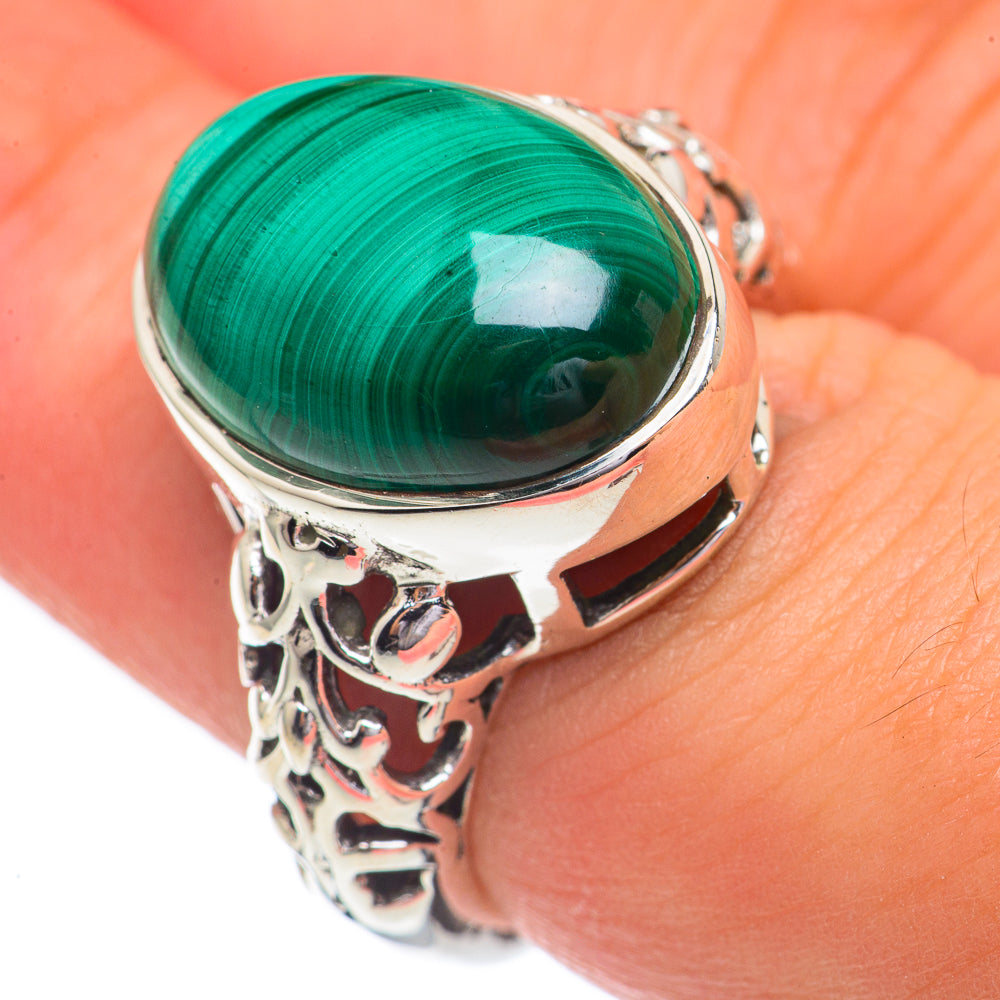 Malachite Rings handcrafted by Anasilvercos - RING68716