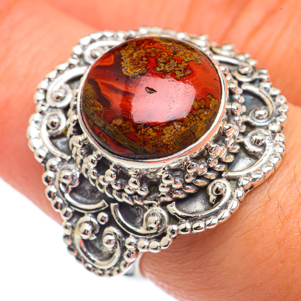 Mahogany Obsidian Rings handcrafted by Anasilvercos - RING68719