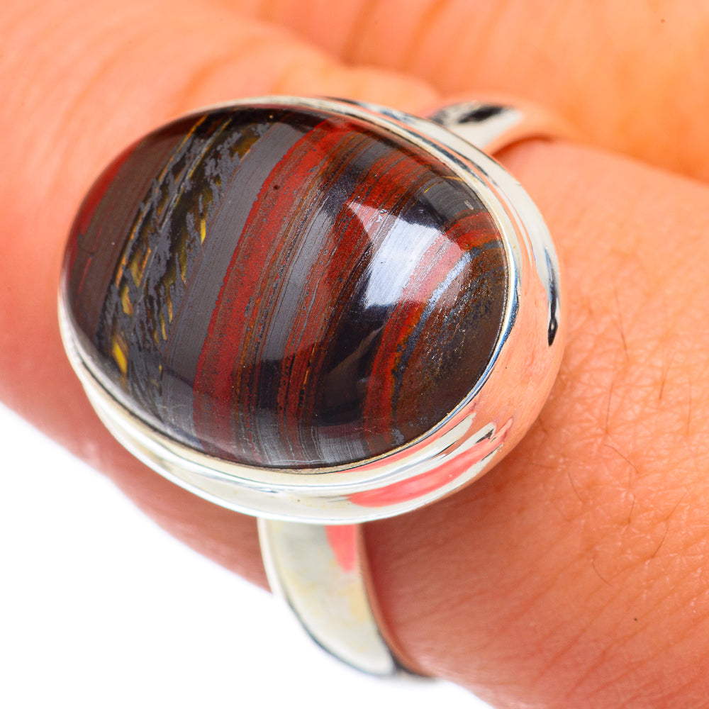Red Tiger Iron Rings handcrafted by Anasilvercos - RING68720