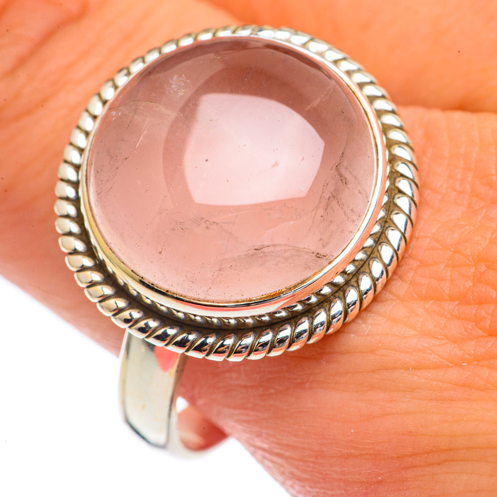 Rose Quartz Rings handcrafted by Anasilvercos - RING68727