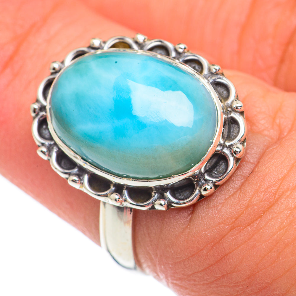 Larimar Rings handcrafted by Anasilvercos - RING68743