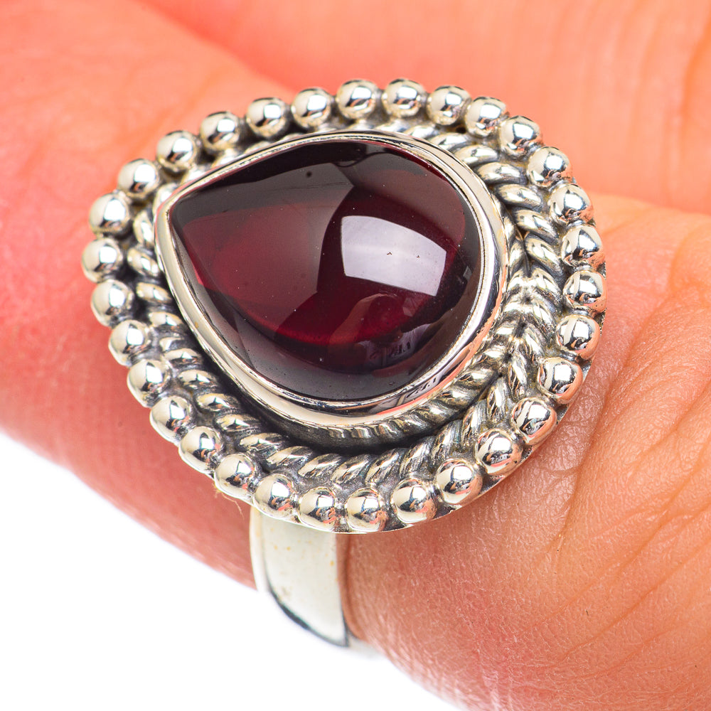 Garnet Rings handcrafted by Anasilvercos - RING68762