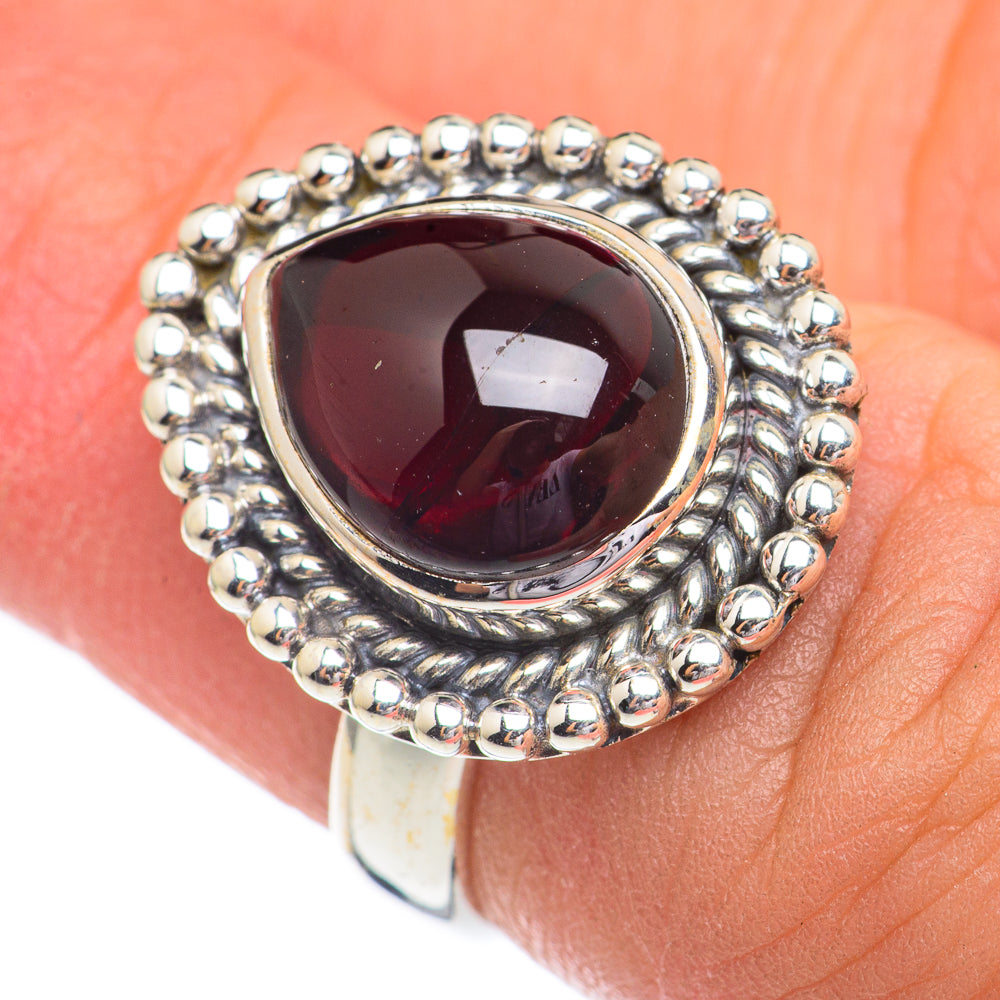 Garnet Rings handcrafted by Anasilvercos - RING68794