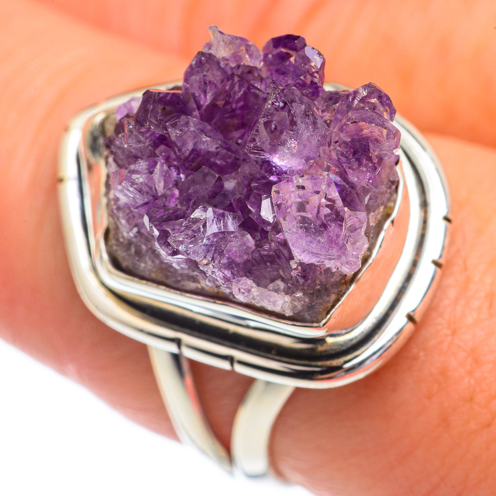 Amethyst Crystal Rings handcrafted by Anasilvercos - RING68798