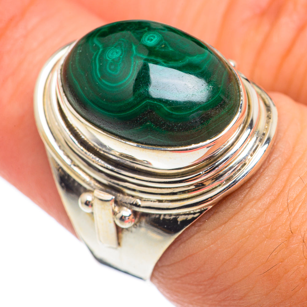 Malachite Rings handcrafted by Anasilvercos - RING68815