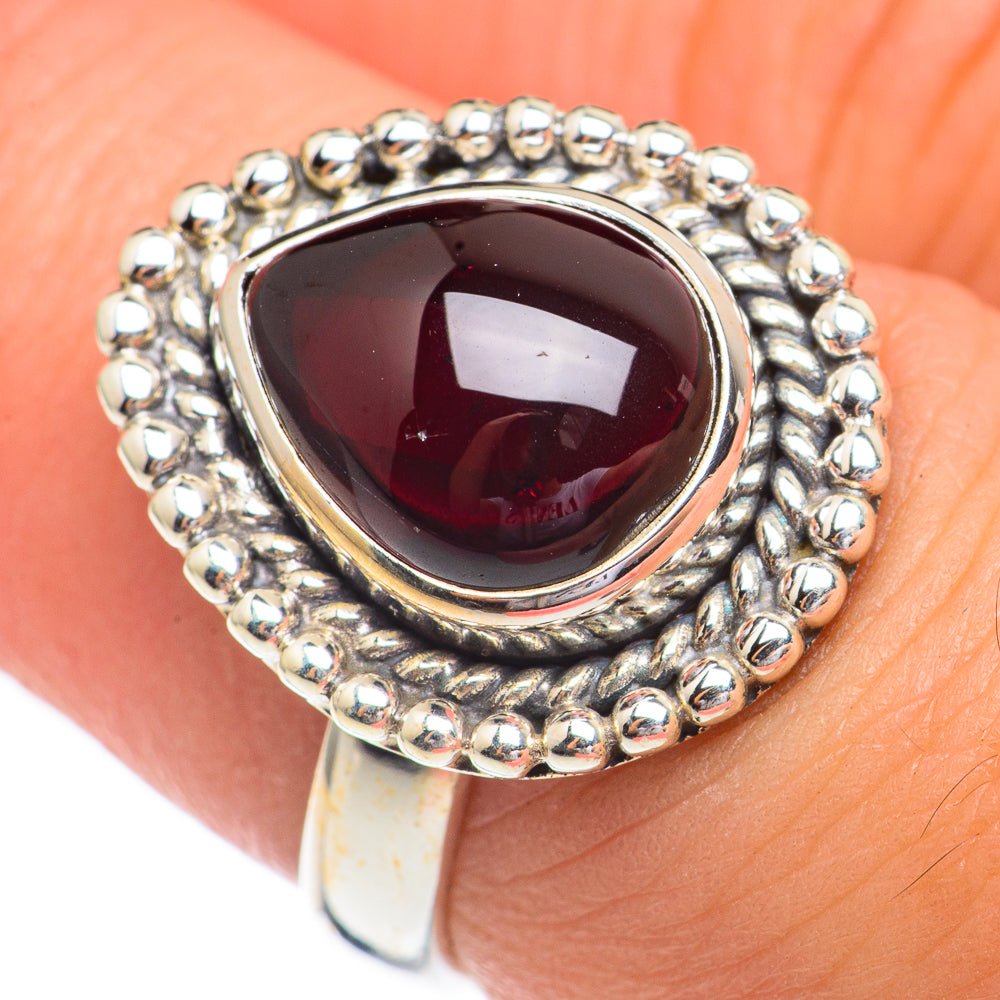 Garnet Rings handcrafted by Anasilvercos - RING68827