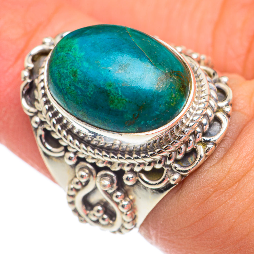 Chrysocolla Rings handcrafted by Anasilvercos - RING68842