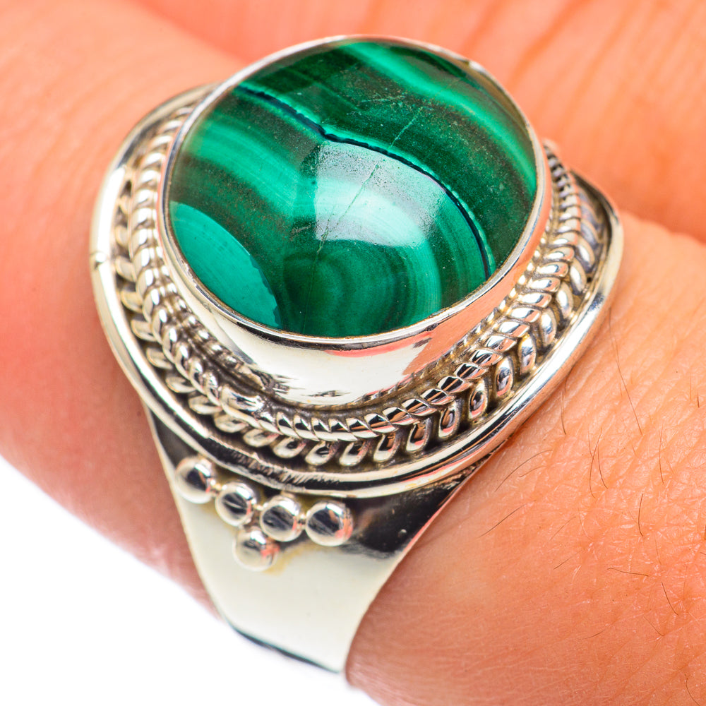 Malachite Rings handcrafted by Anasilvercos - RING68847